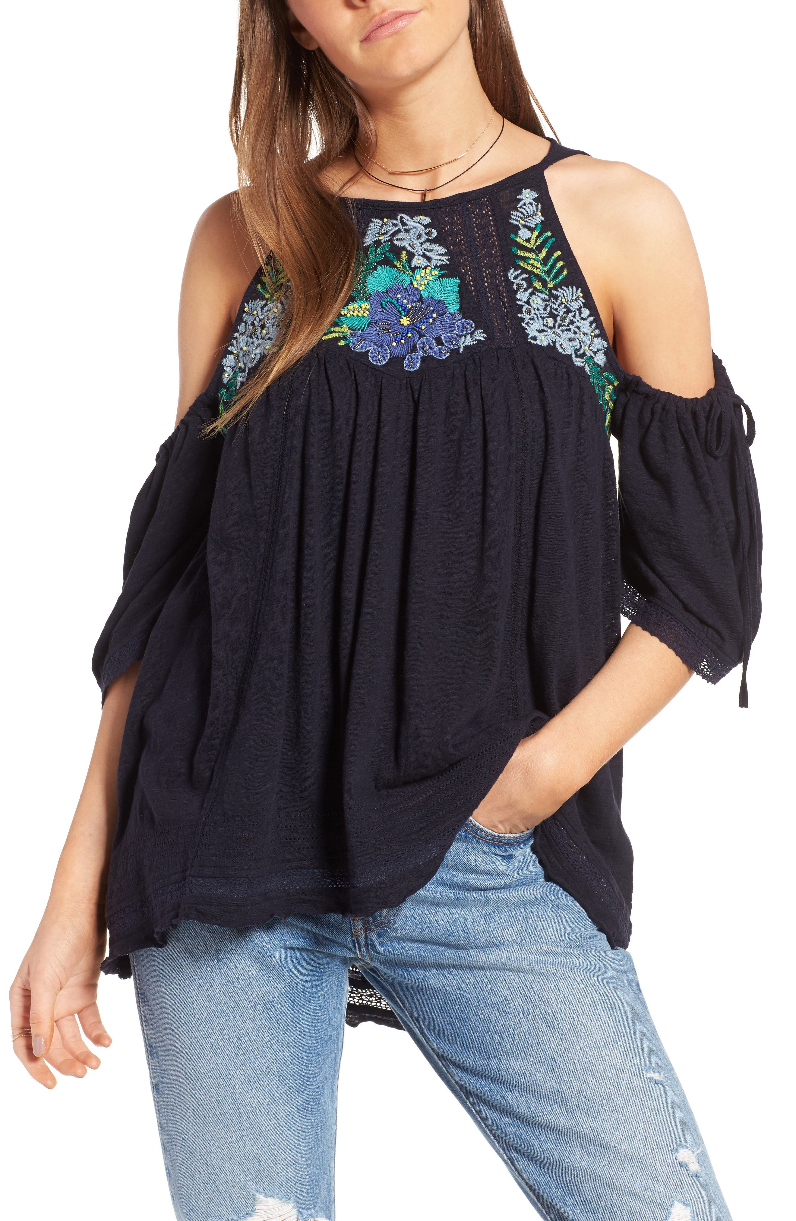 Free People Fast Times Cold Shoulder Top (Women) | Nordstrom