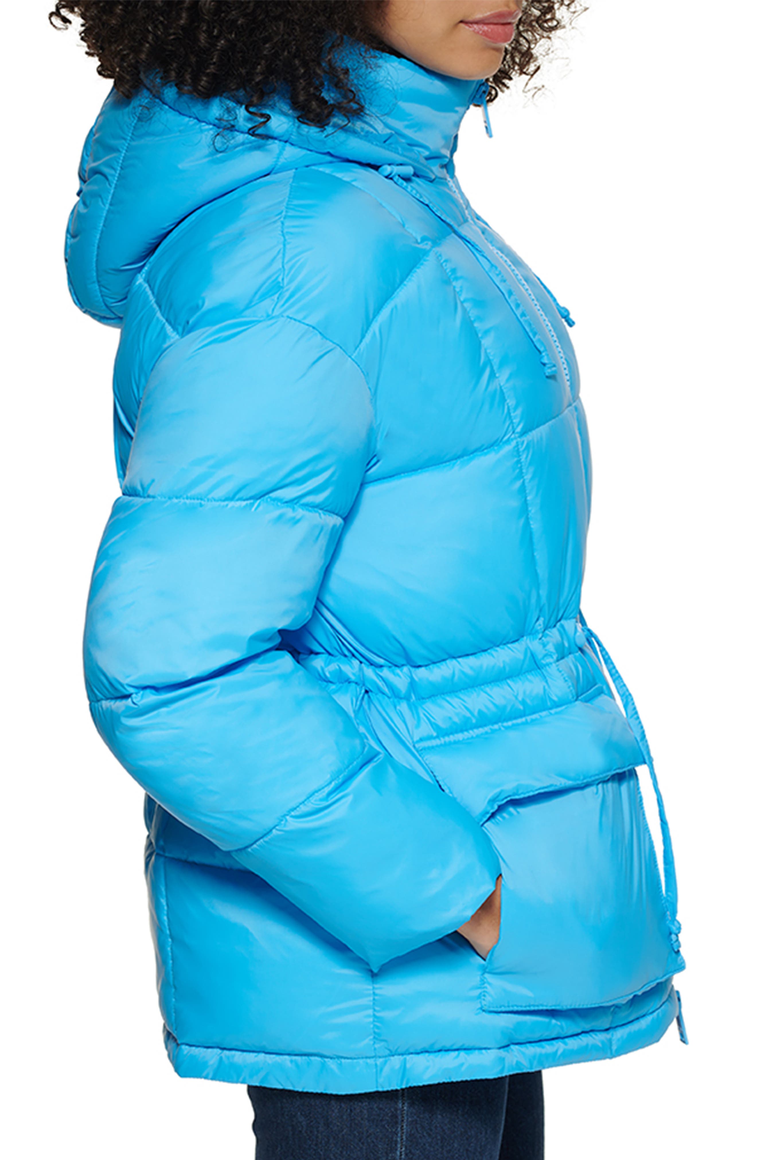 Levi's Levi's® Cinch Waist Hooded Puffer Jacket (Women) | Nordstromrack