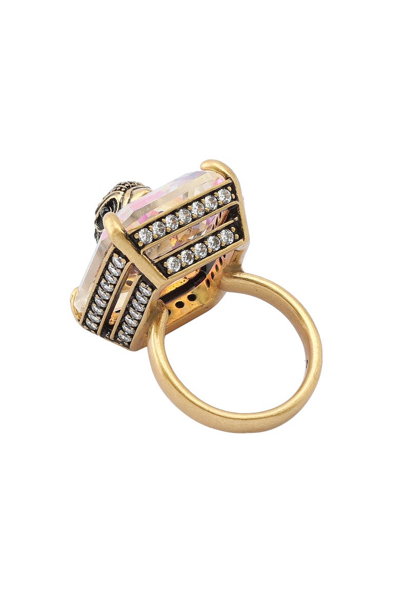 Crystal Cocktail Ring, Alternate, color, CRYSTAL ABALONE