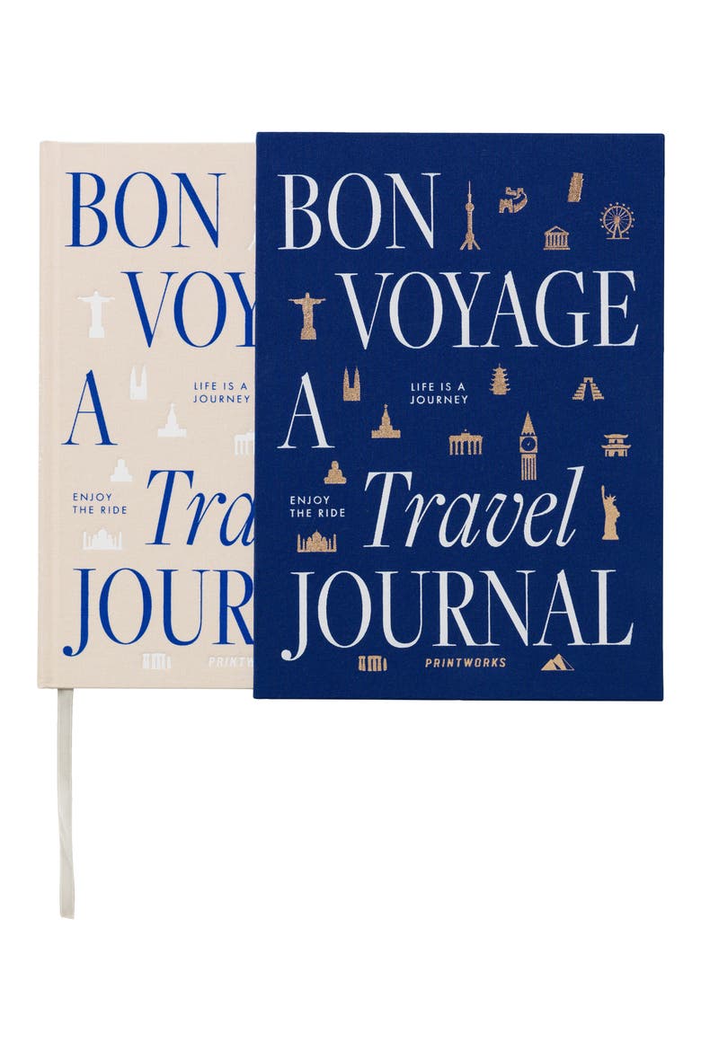 Bon Voyage Travel Journal, Alternate, color, BLUE