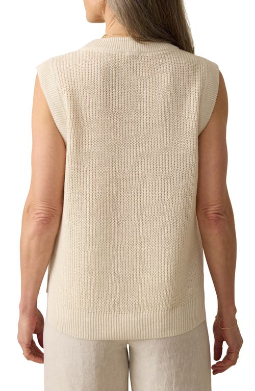 Faherty Miramar Sleeveless Linen Sweater In Neutral