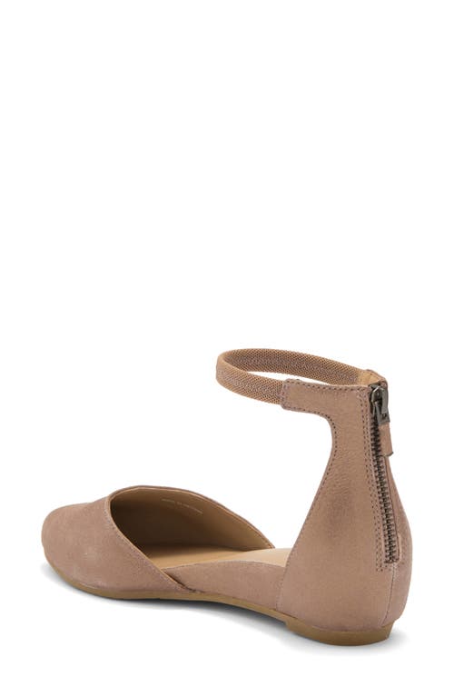 Eileen Fisher Ingle Ankle Strap Flat In Platinum Tan