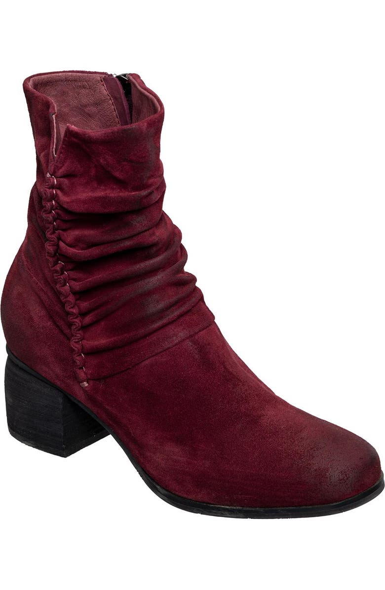 ANTELOPE Nona Ruched Bootie, Main, color, Bordeaux