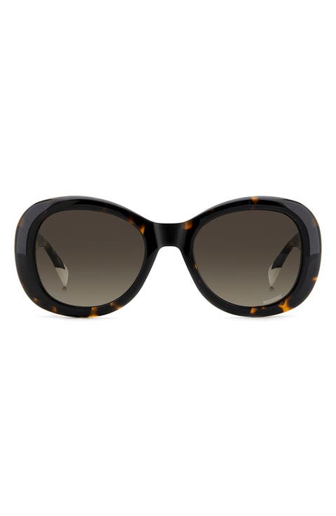 53mm Gradient Oval Sunglasses