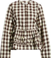 Damson Madder Madison Gingham Long Sleeve Organic Cotton Top