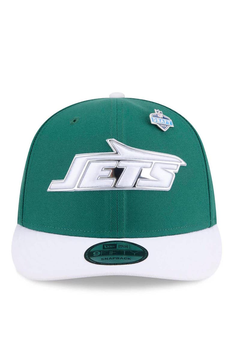 New Era Men's New Era  Green/White New York Jets 2026 NFL Draft On Stage Pre-Curved 9FIFTY Snapback Hat, Alternate, color, Green