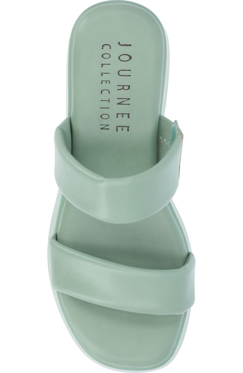 Journee Collection Veradie Platform Slide Sandal, Alternate, color, Sage