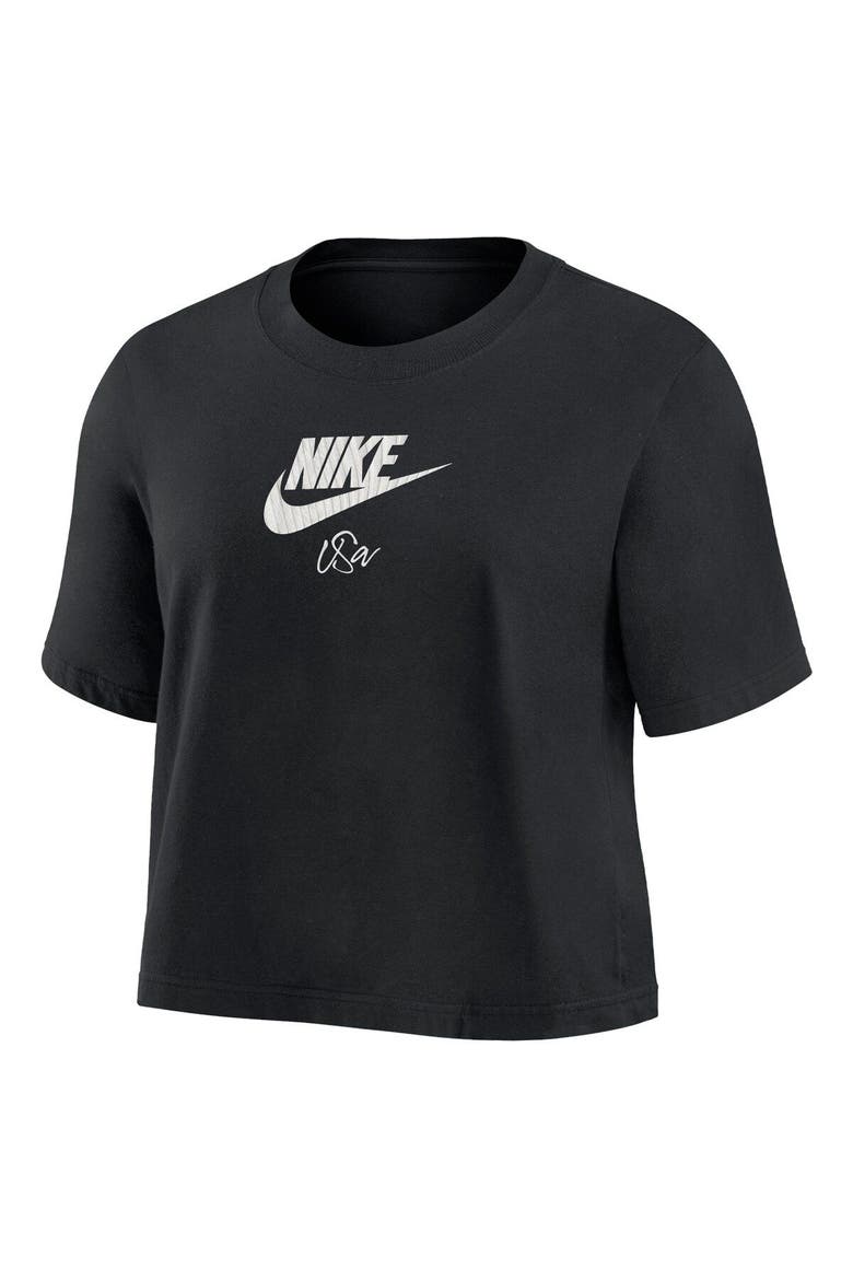 Youth Nike Black USWNT Futura T-Shirt, Alternate, color, Black
