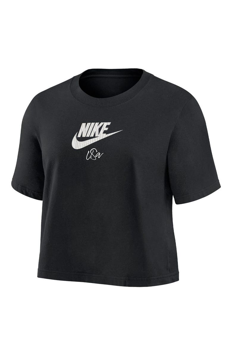 Nike Youth Nike Black USWNT Futura T-Shirt, Alternate, color, Black