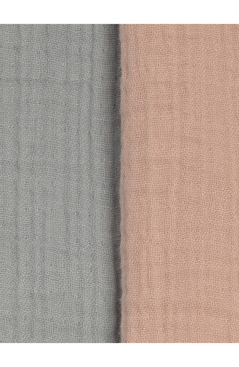 Colored Organics Organic 2-Pack Muslin Burp Cloths, Alternate, color, Mist / Clay