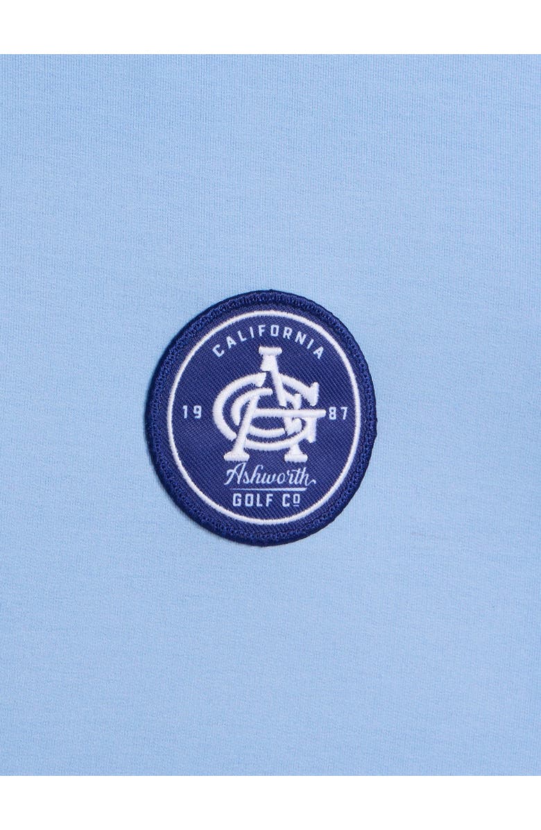 ASHWORTH GOLF French Terry Vintage Patch 1/4 Zip, Alternate, color, Chambray