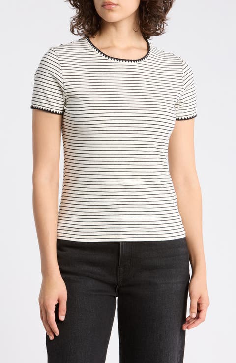 Short Sleeve Shell Stitched T-Shirt