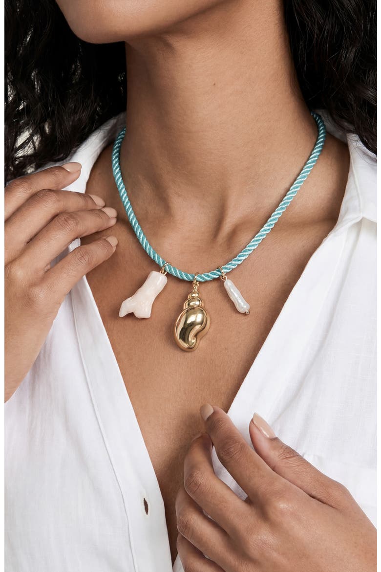 Assorted Charm Rope Necklace, Alternate, color, TURQUOISE