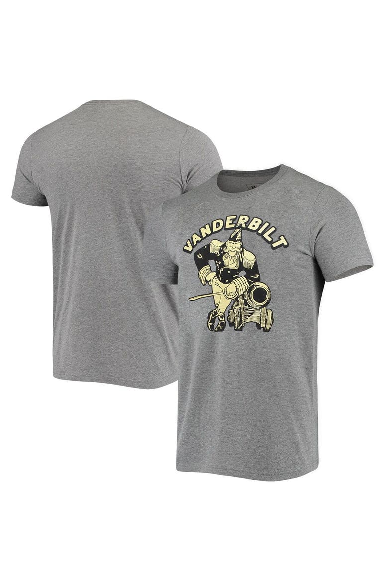 Men's Homefield Heather Gray Vanderbilt Commodores College Vault Vintage Cannon T-Shirt, Alternate, color, Heather Gray