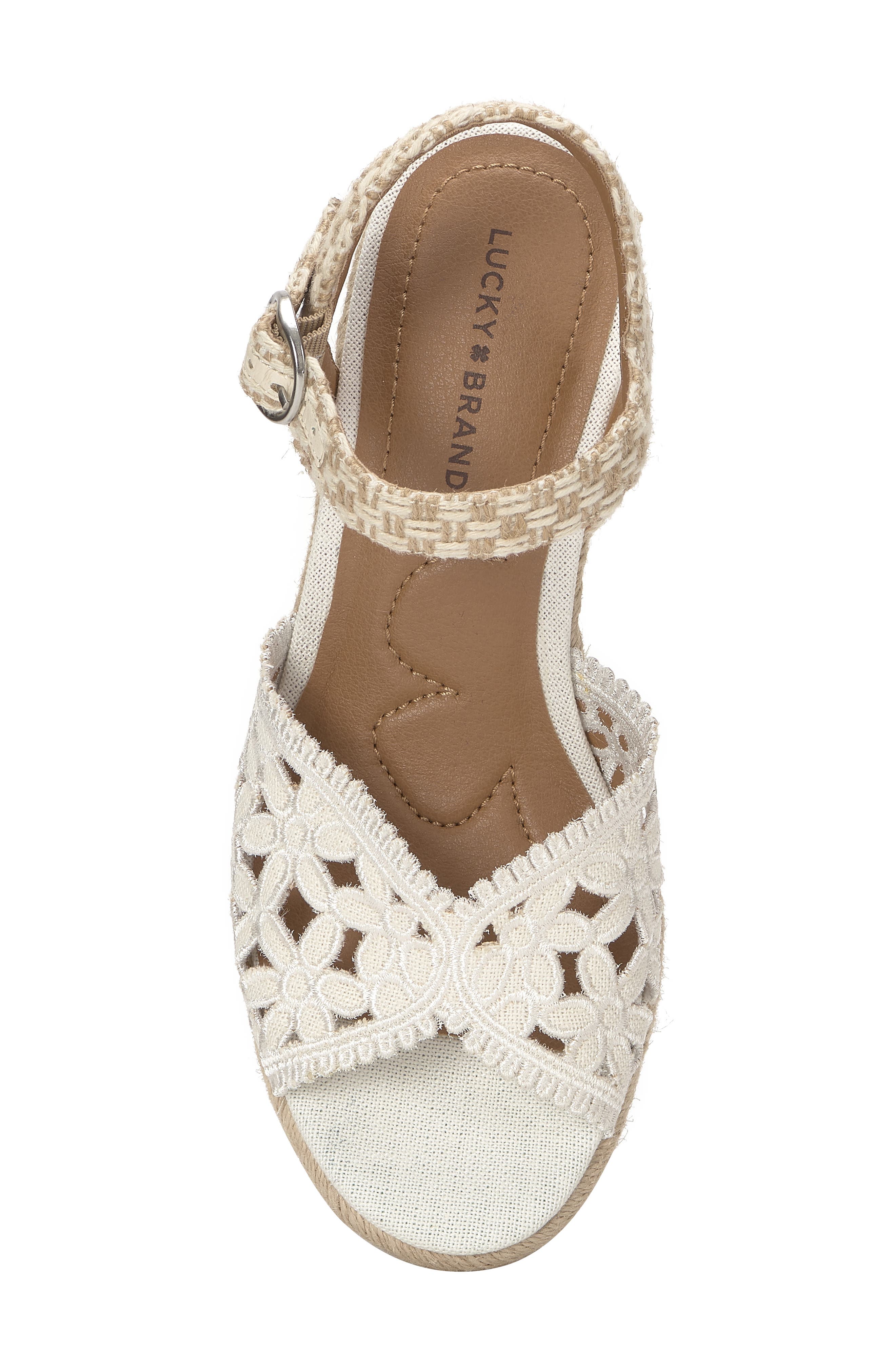 Lucky Brand Coyna Espadrille Ankle Strap Platform Wedge Sandal, Alternate, color, 