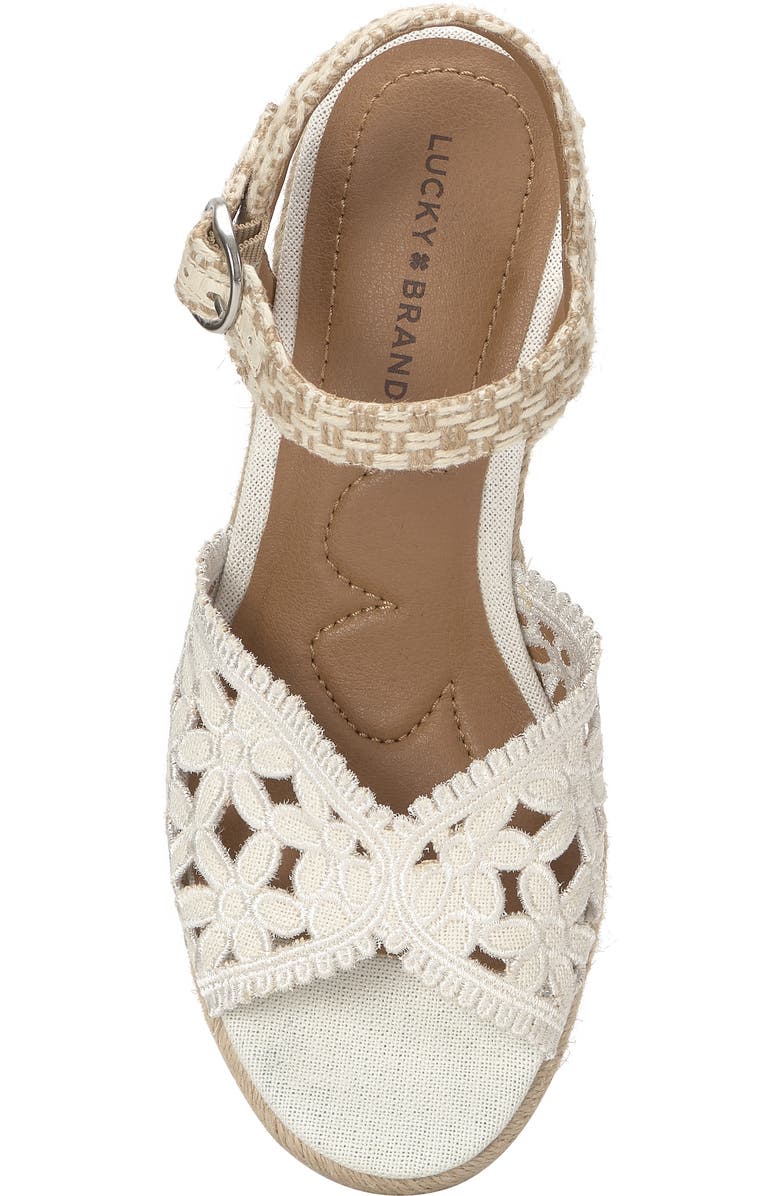 Lucky Brand Coyna Espadrille Ankle Strap Platform Wedge Sandal, Alternate, color,