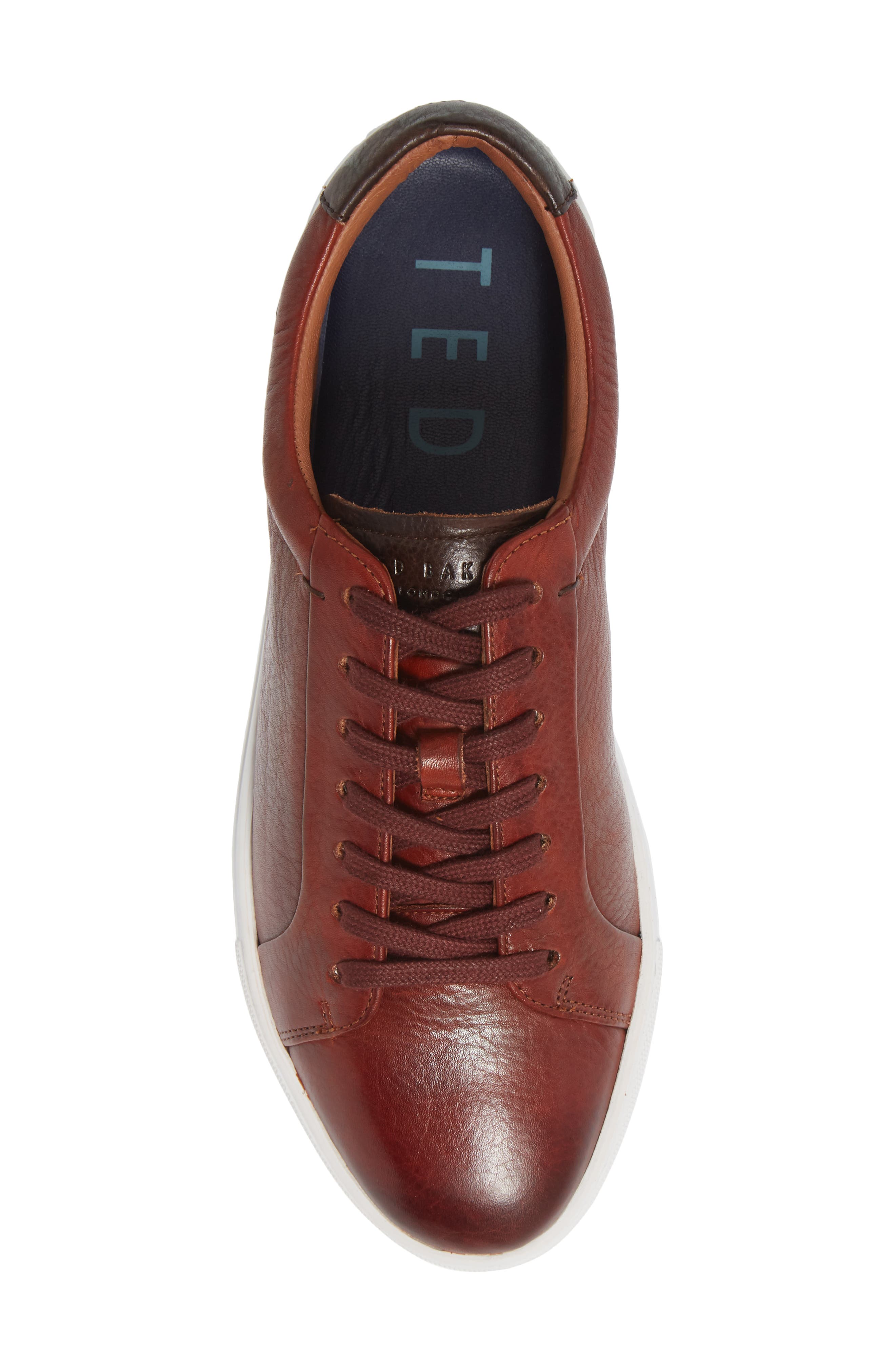 Udamo Leather Sneaker, Alternate, color, BROWN
