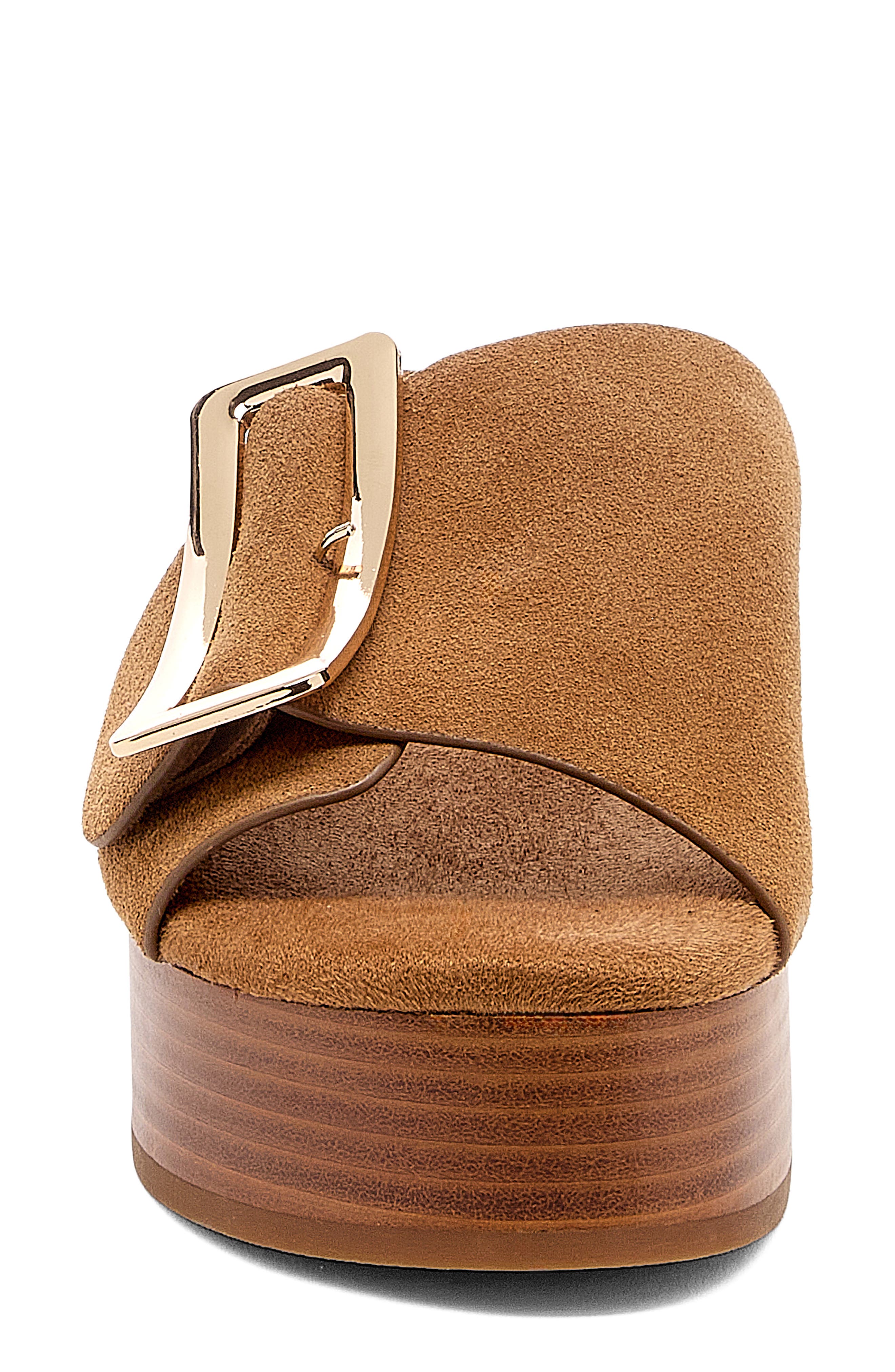 Dover Platform Slide Sandal, Alternate, color, HONEY