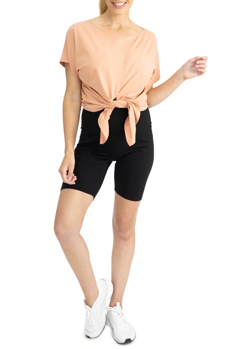 Angel Maternity 2-Pack Maternity Bike Shorts, Alternate, color, Black