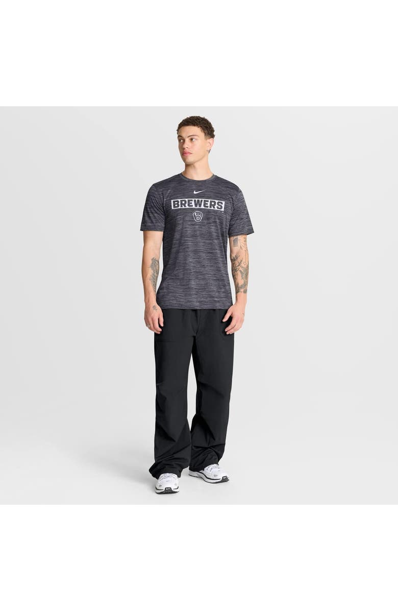 Nike Men's Nike Black Milwaukee Brewers Velocity Dri-FIT T-Shirt, Alternate, color, Black