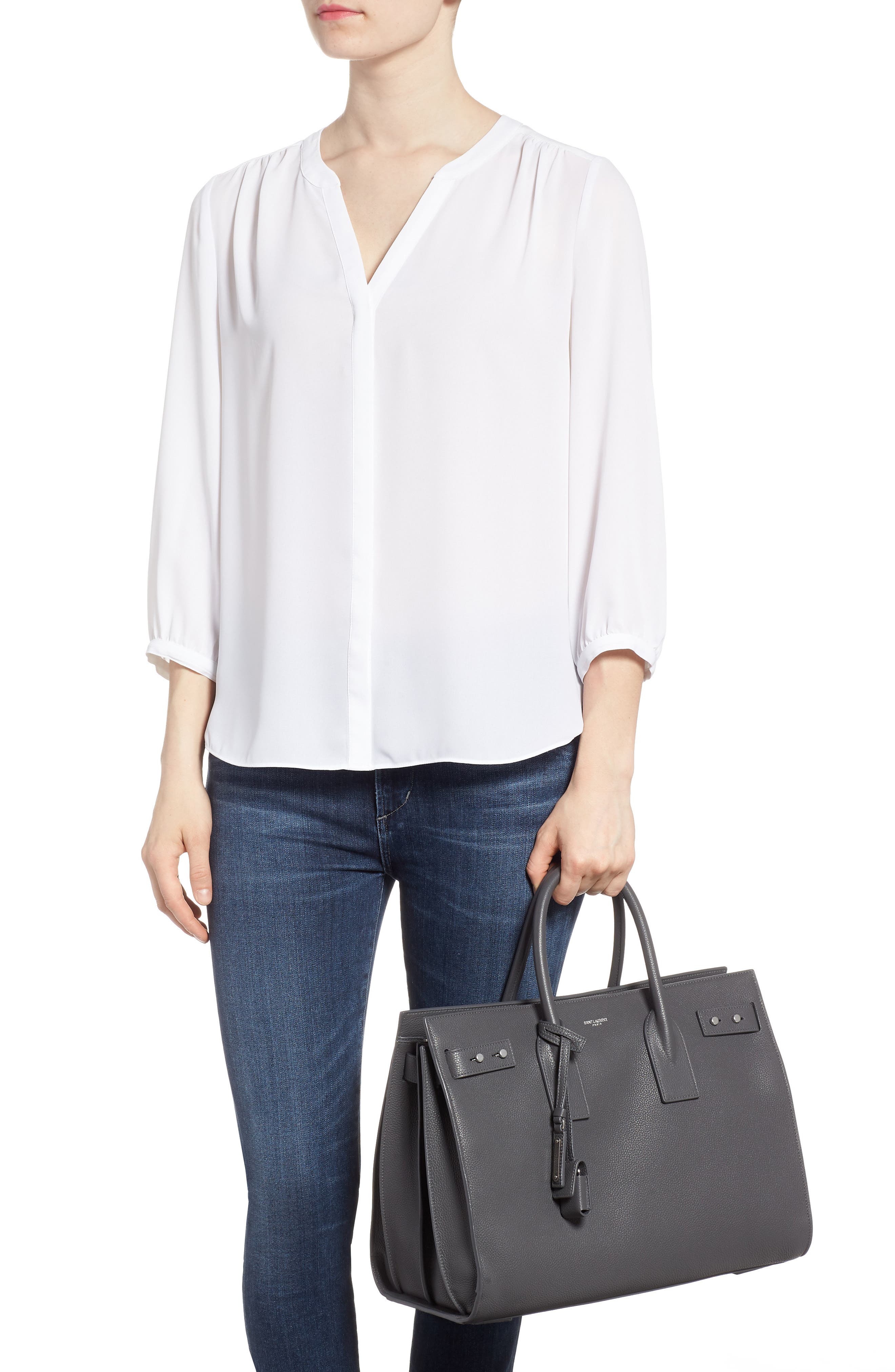 Saint Laurent Medium Sac de Jour Grained Leather Tote, Alternate, color, 