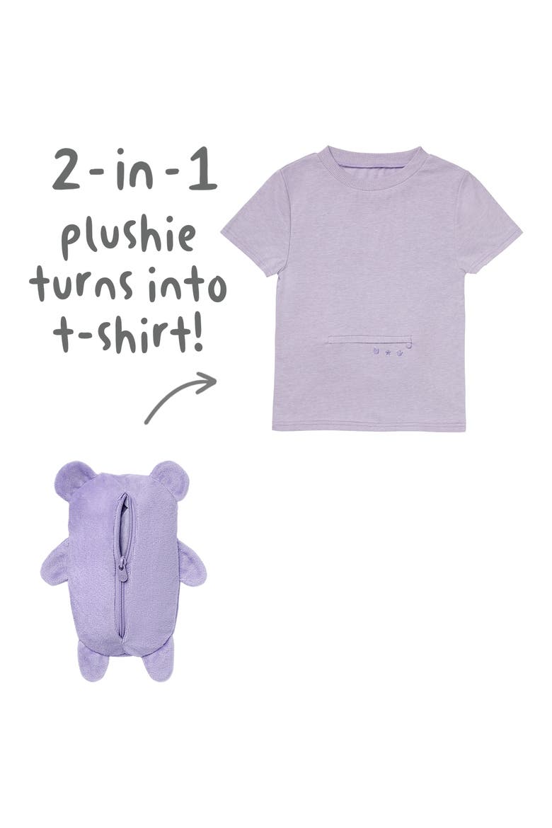 Bori the Bear 2-in-1 Stuffed Animal T-Shirt, Alternate, color, LILAC MARL