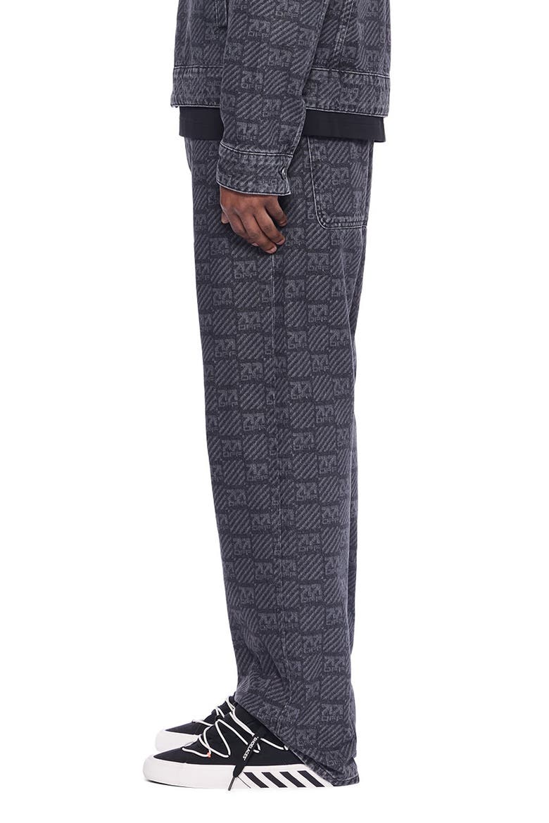 Logo Print Jeans, Alternate, color, BLACK