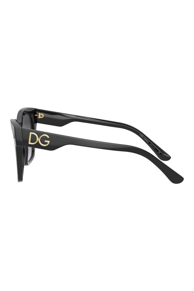 53mm Square Sunglasses, Alternate, color, BLACK/ LIGHT GREY GR BLACK