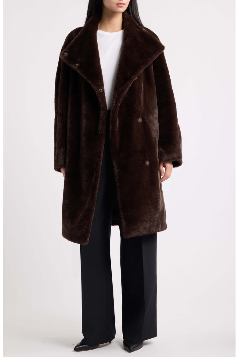 CiTeddy Faux Fur Coat, Alternate, color, MOLE