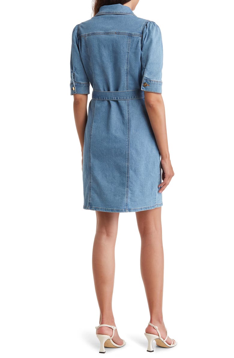 Nanette Lepore Short Sleeve Denim Shirtdress, Alternate, color,