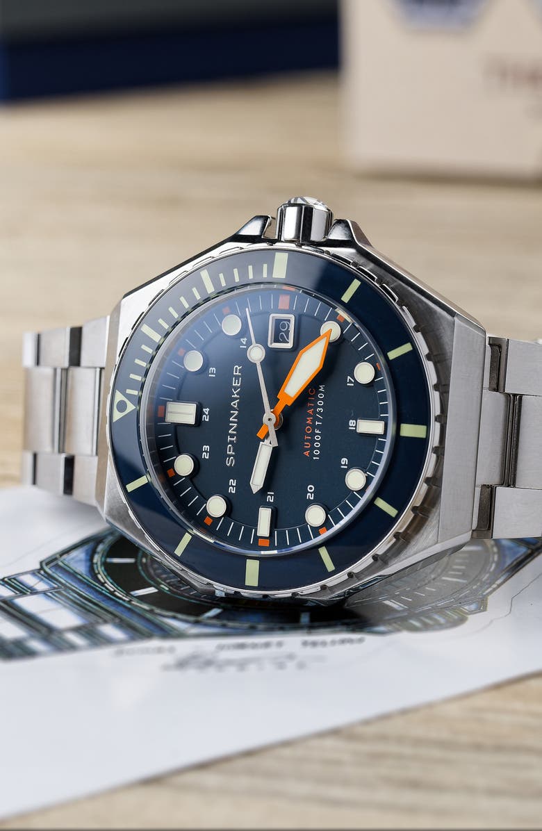 SPINNAKER Dumas Automatic Bracelet Watch, 44mm, Alternate, color, 