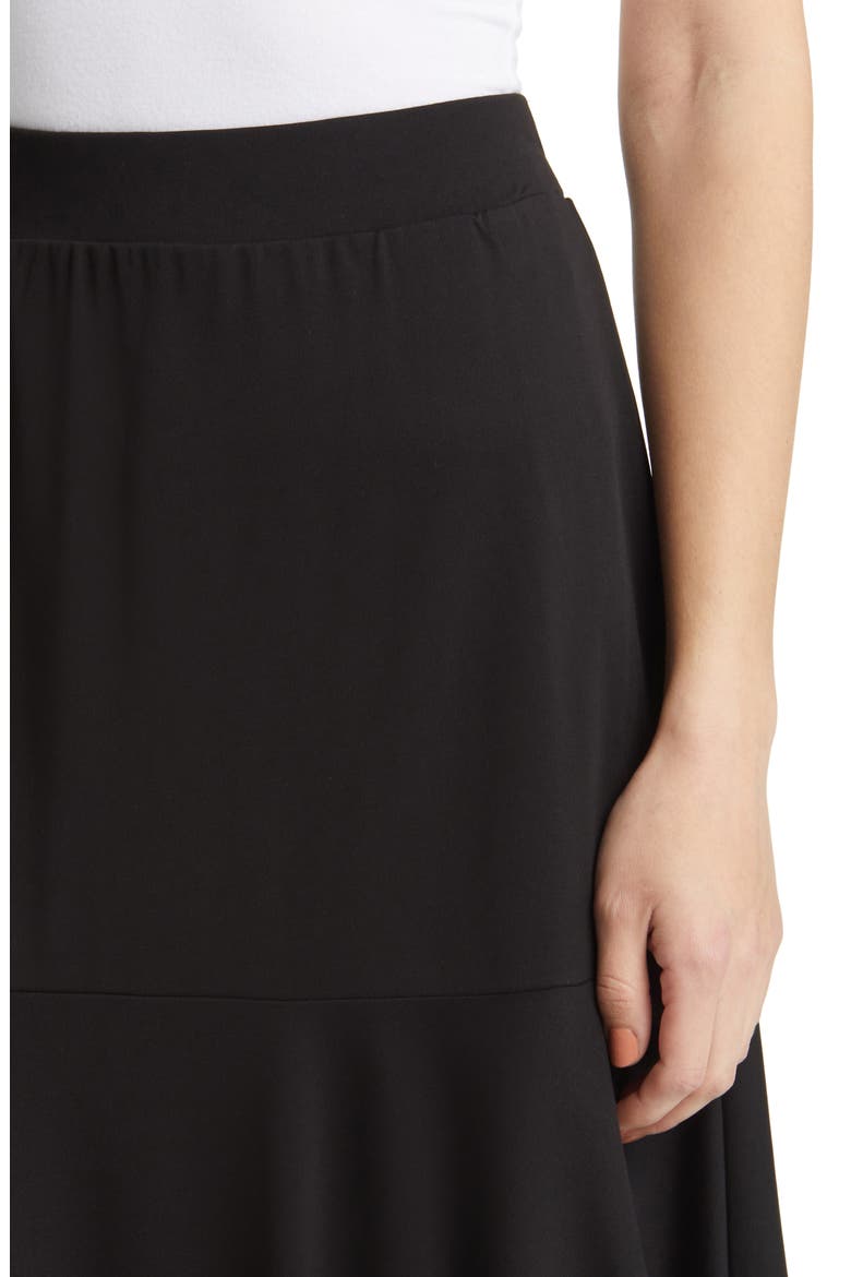 Scarla Ruffle Knit Skirt, Alternate, color, BLACK
