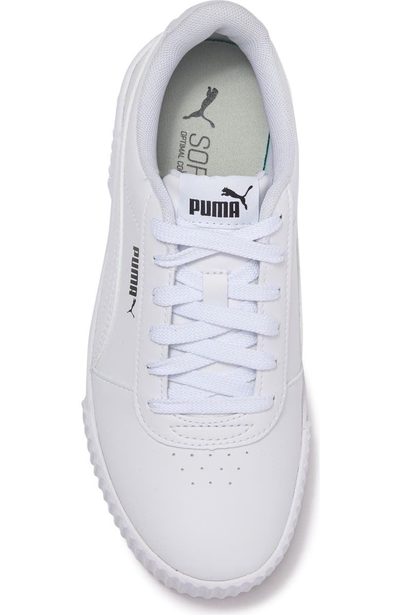 PUMA Carina Leather Platform Sneaker, Alternate, color, Puma White-Puma White