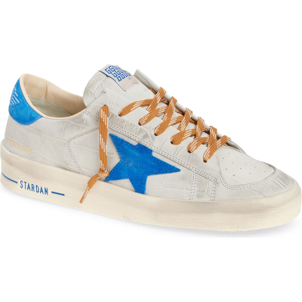 Golden Goose Stardan Star-printed Crocodile-effect Sneakers