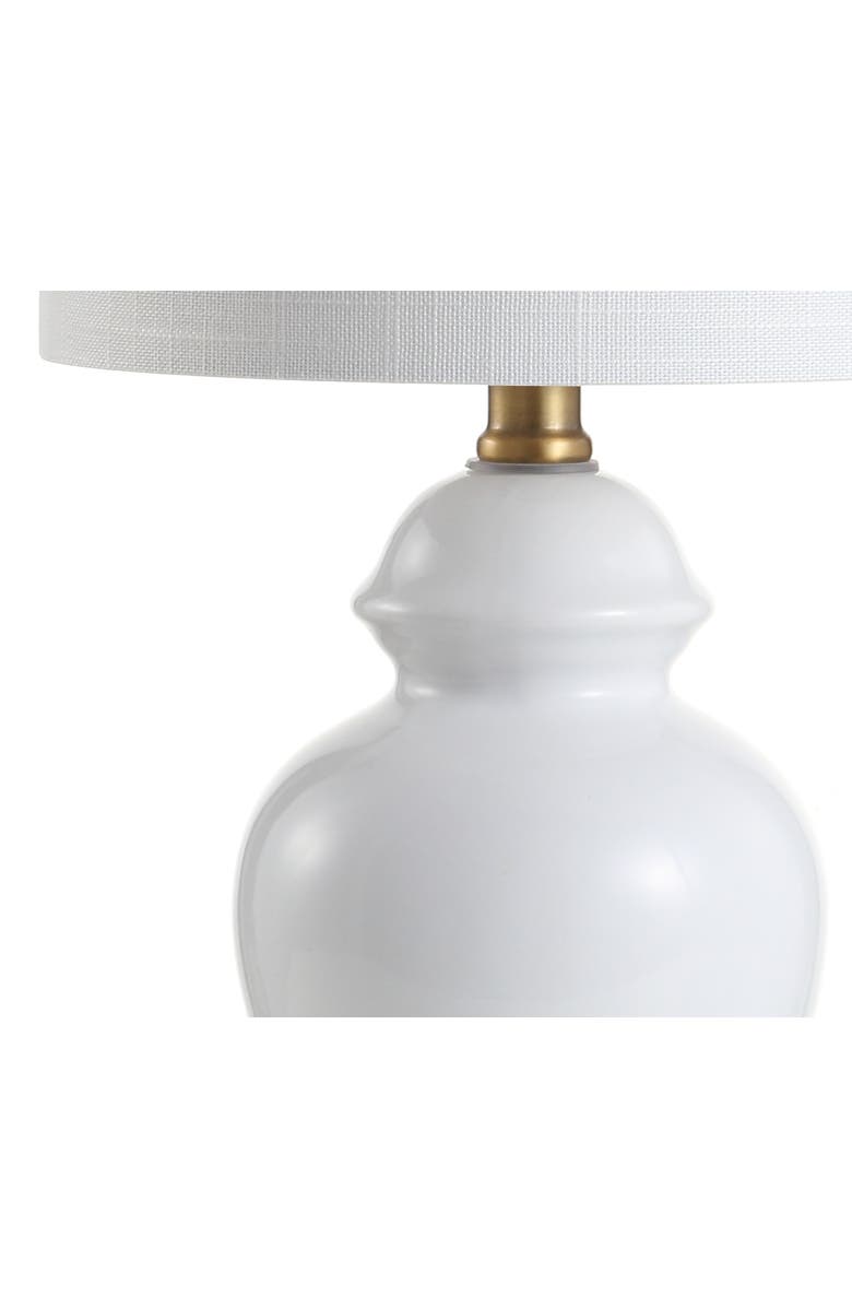 JONATHAN Y Perry Ceramic/Metal LED Table Lamp, Alternate, color, White