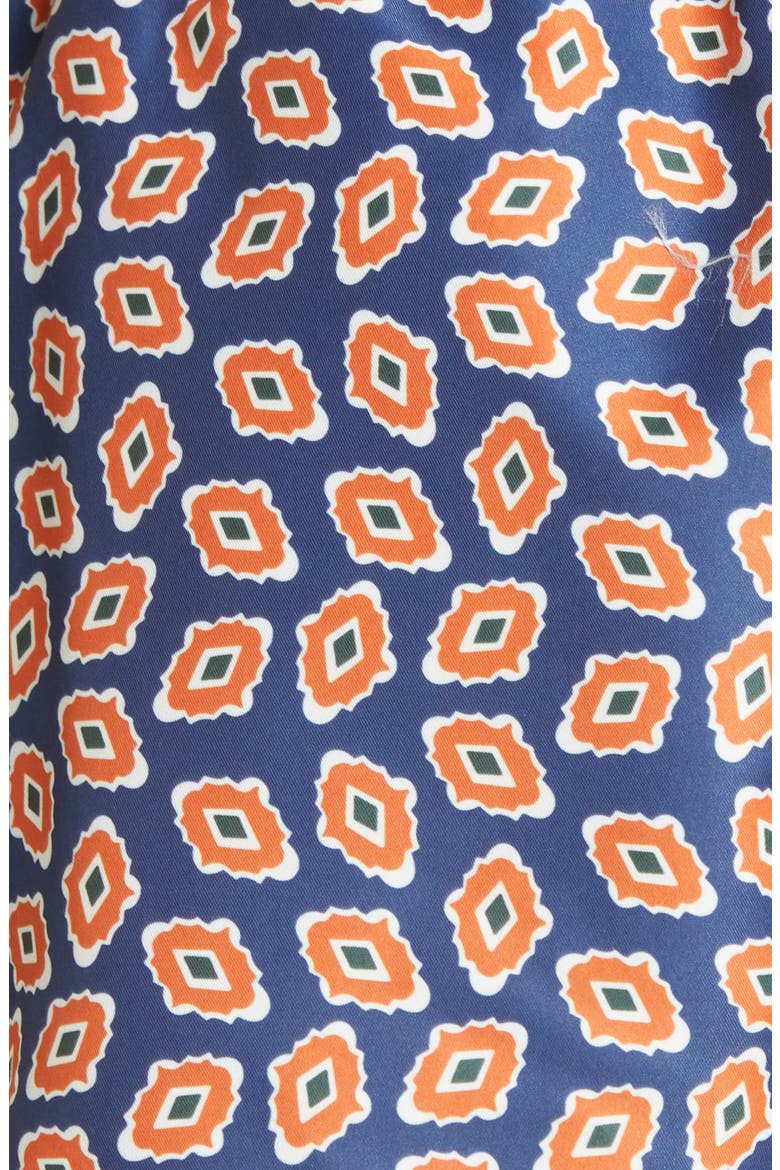 Medallion Print Swim Shorts, Alternate, color, NAVY