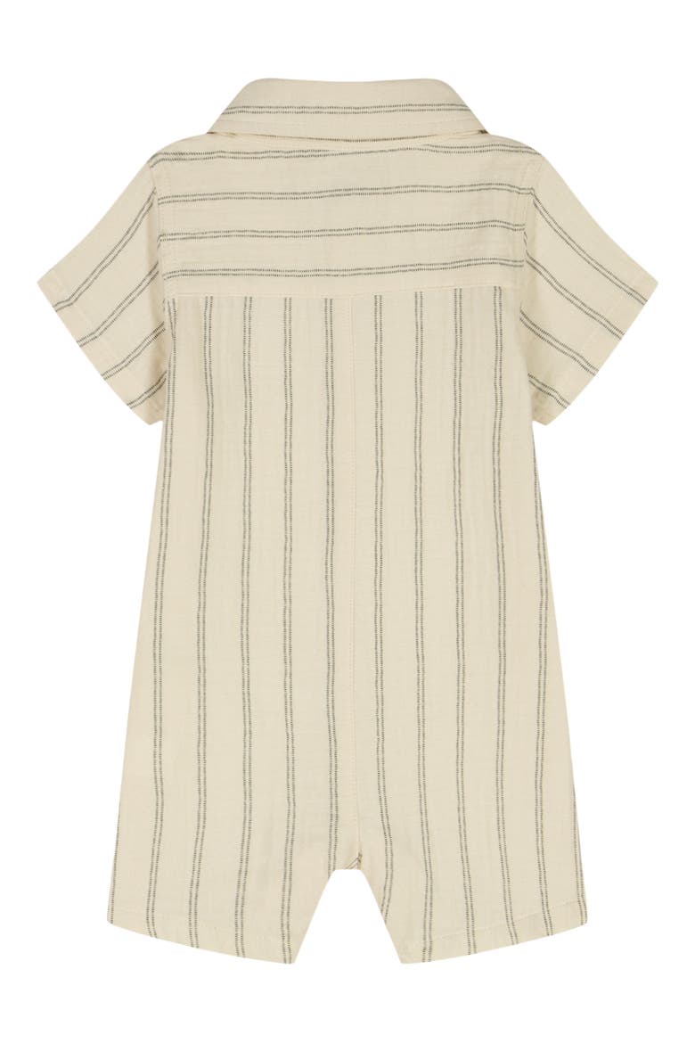 Kids' Striped Short Sleeve Romper, Alternate, color, IVORY STRIPE