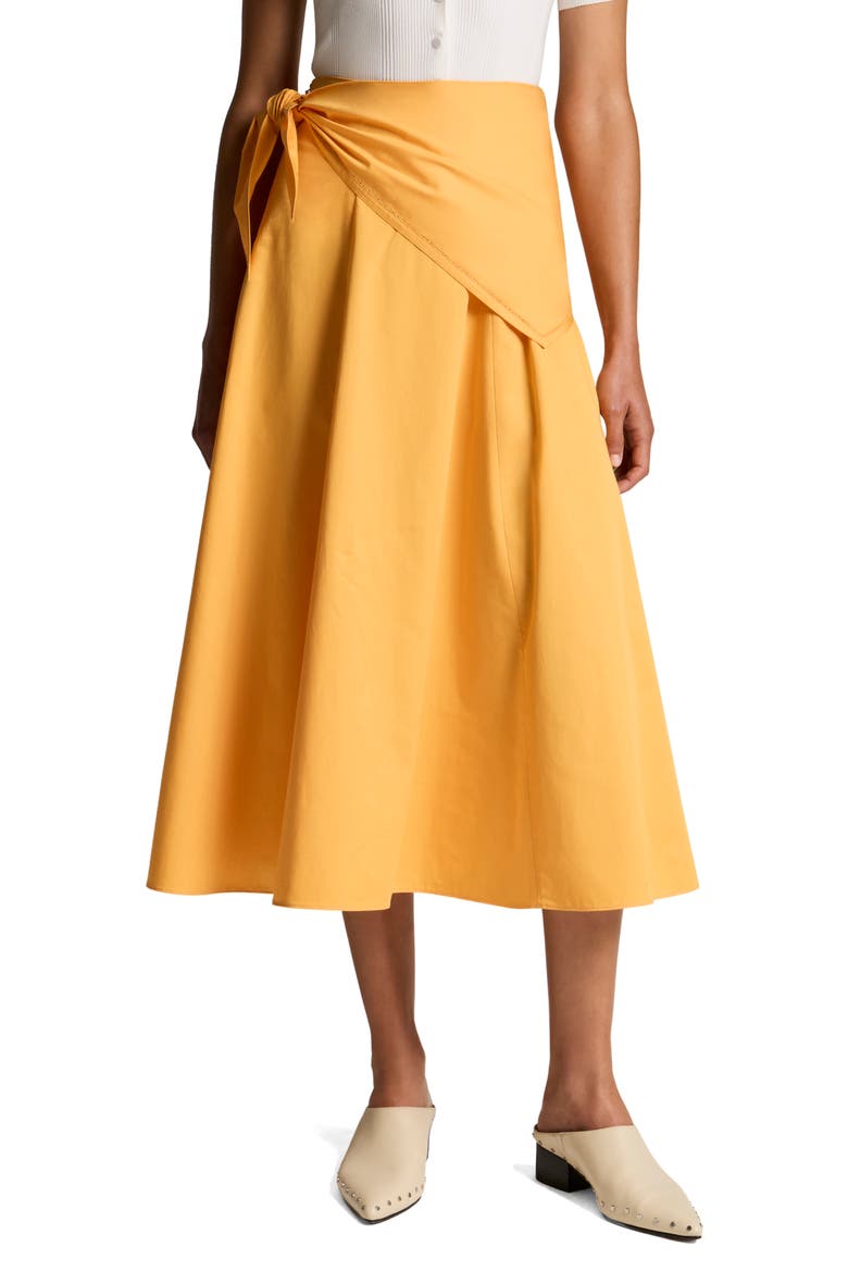 Scarf Tie Midi Skirt, Main, color, APRICOT
