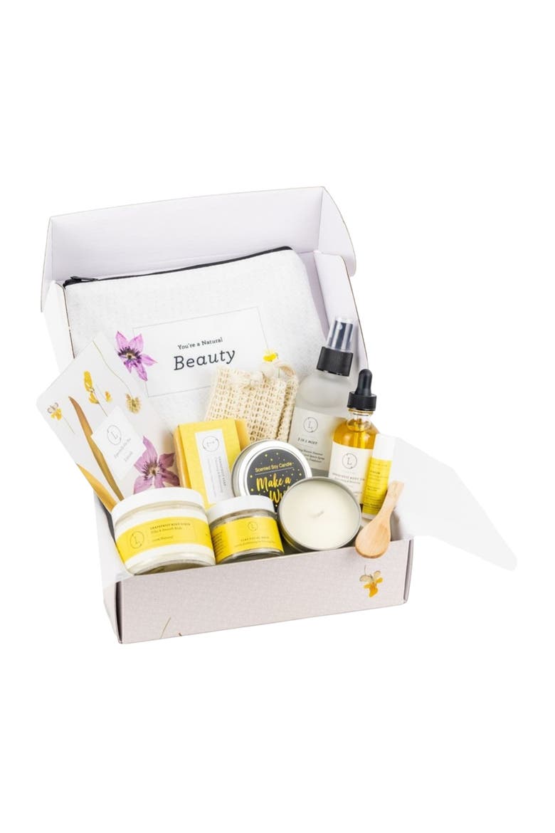 Summery Christmas in July Handmade Natural Citrus Bath and Body Gift Box, Main, color, None