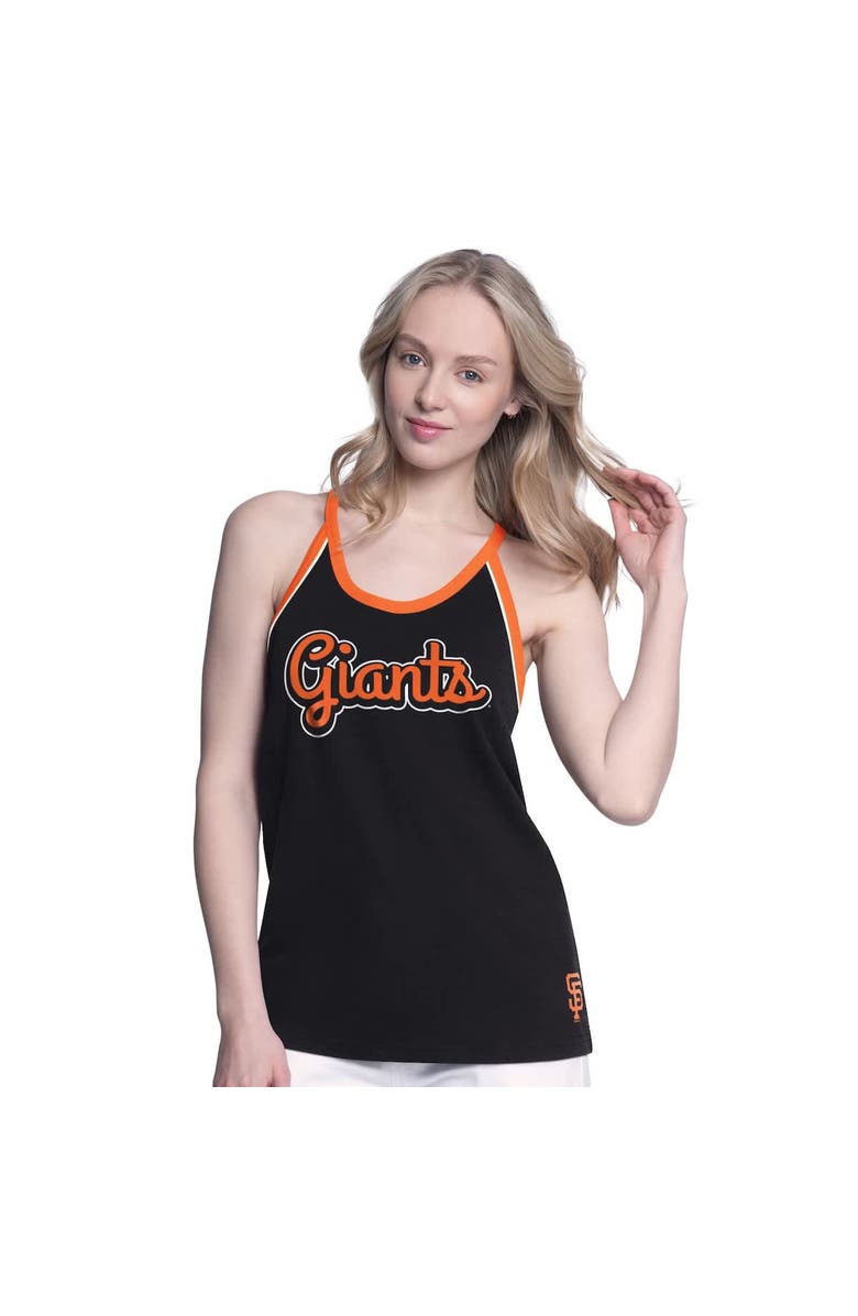 G-III 4HER BY CARL BANKS Women's G-III 4Her by Carl Banks Black San Francisco Giants Curveball Racerback Tank Top, Main, color, Black