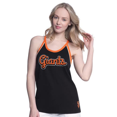 G-iii 4her By Carl Banks Black San Francisco Giants Curveball Racerback Tank Top
