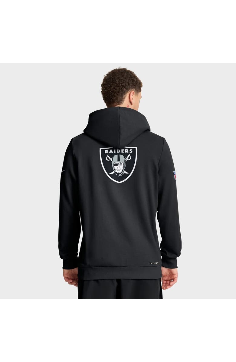 Nike Men's Nike Black Las Vegas Raiders Sideline Standard Issue Utility Player Dri-FIT Full-Zip Hoodie, Alternate, color, Black