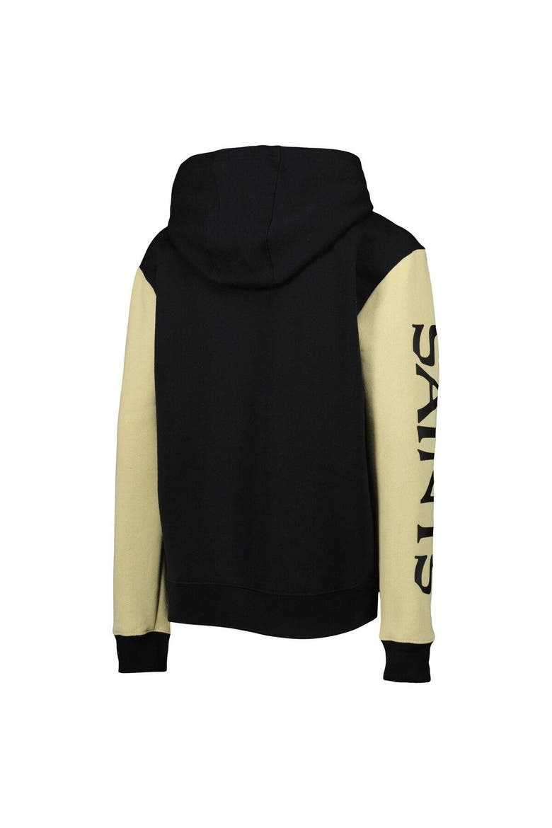Youth Black/Gold New Orleans Saints Poster Board Full-Zip Hoodie, Alternate, color, Black