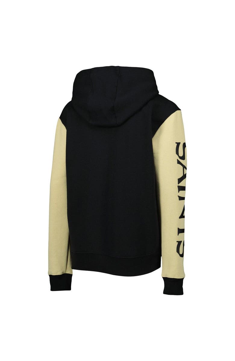 Outerstuff Youth Black/Gold New Orleans Saints Poster Board Full-Zip Hoodie, Alternate, color, Black