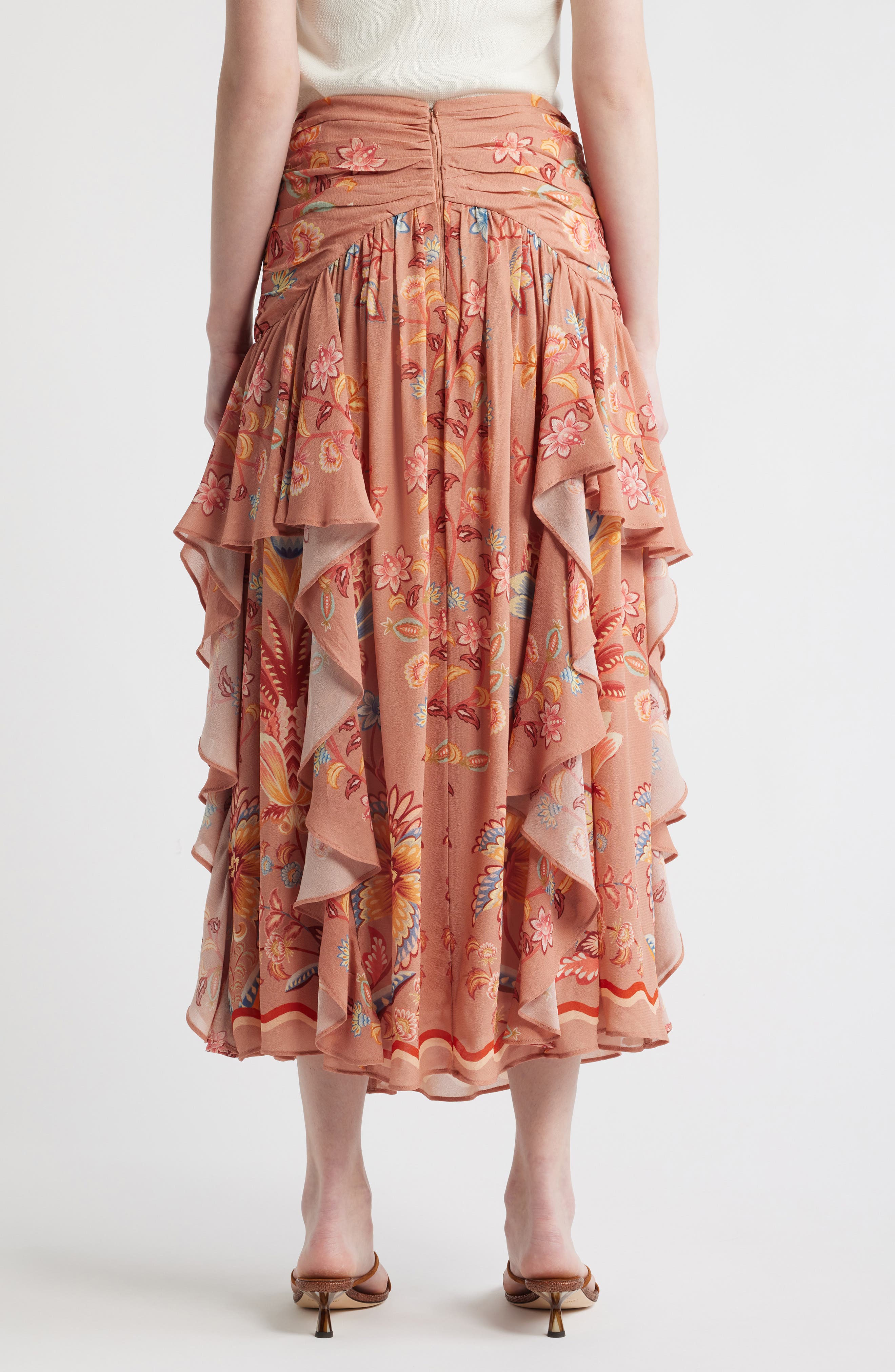 Boho Enhance Ruffled Maxi Skirt - image 2