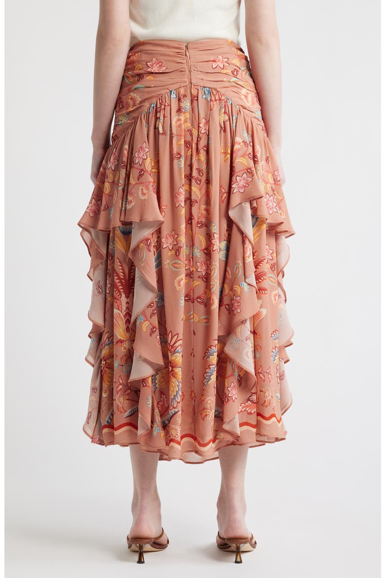 Boho Enhance Ruffled Maxi Skirt, Alternate, color, BOHO ENCHANCE MOCHA
