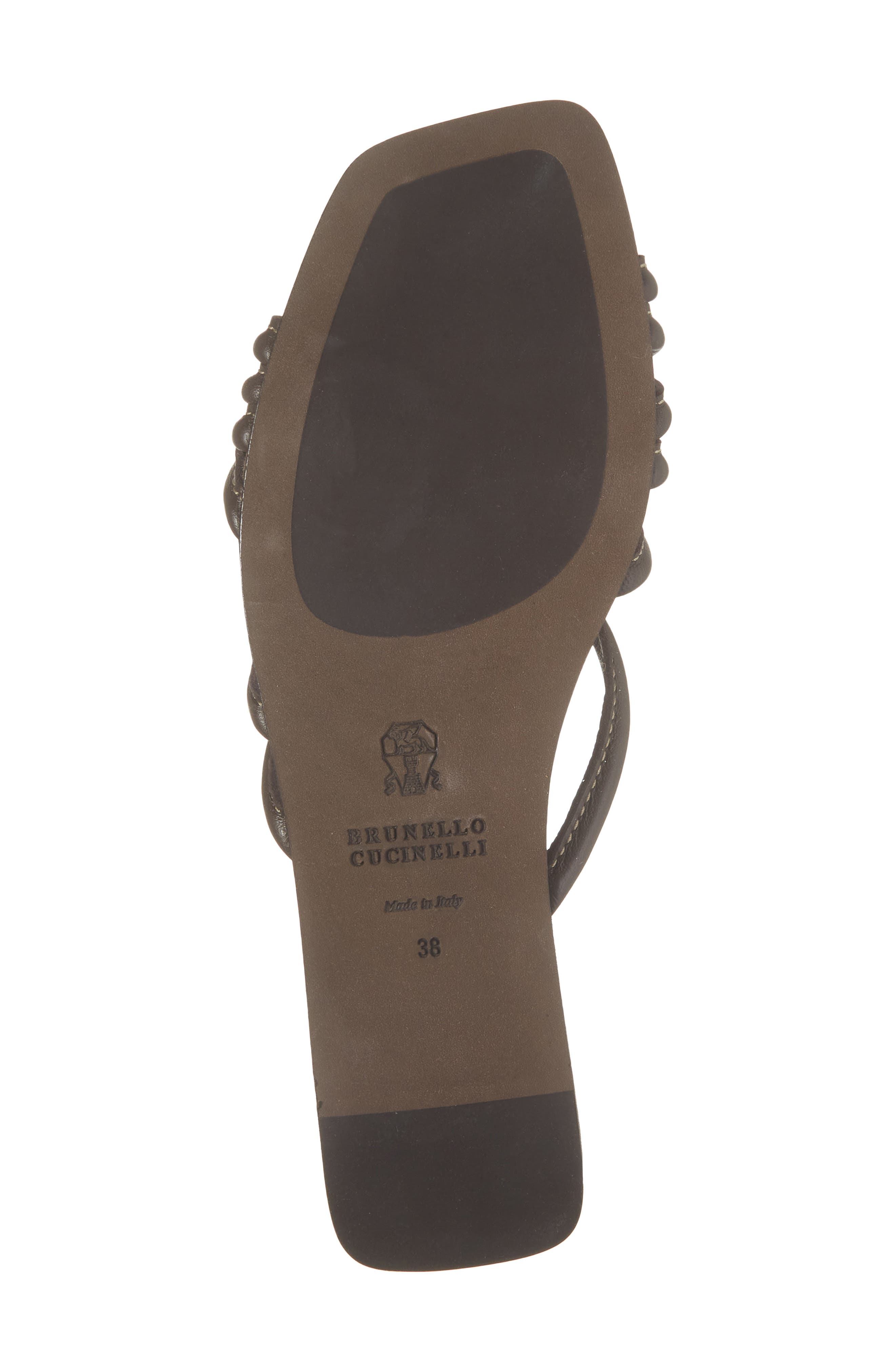 Brunello Cucinelli Strappy Slide Sandal, Alternate, color, Testa Moro