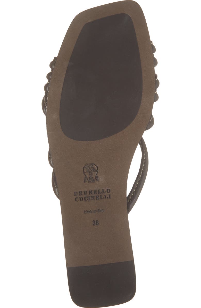Brunello Cucinelli Strappy Slide Sandal, Alternate, color, Testa Moro