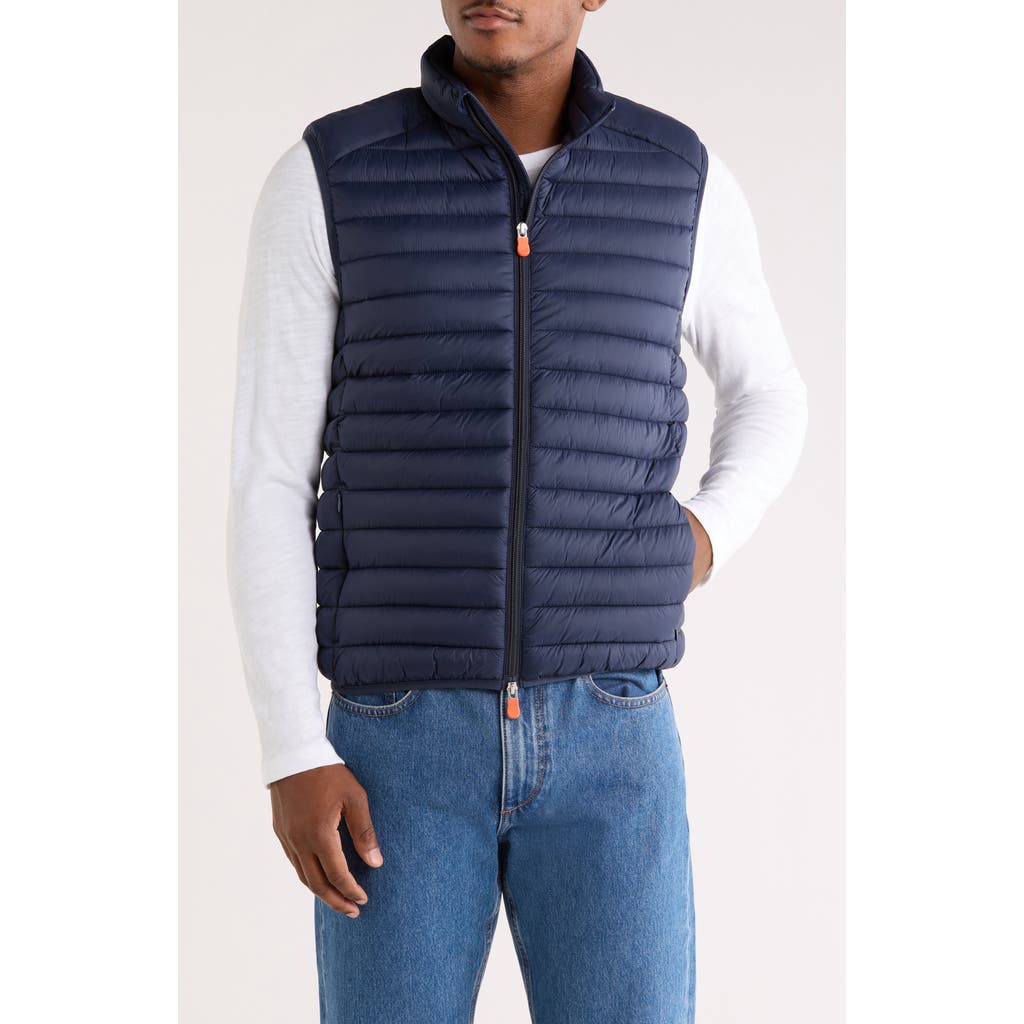 Save The Duck Remo Water Resistant Packable Puffer Vest In Blue