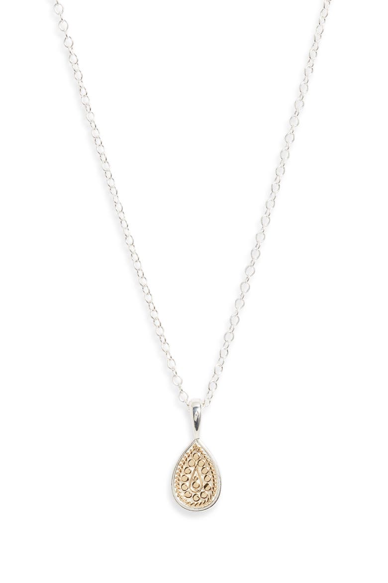 Mini Drop Necklace, Main, color, TWO-TONE